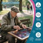 HQXXJW 500 Pieces Puzzle for Adults, Puzzles for Adults 500 Pieces, Fantasy Rainforest Bicycle Dog Jigsaw Puzzle, Challenging Perfect for Game Nights, 20.5 X 15 in