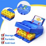 Montessori Matching Letter Game for Kids Ages 3-8 | Educational Learning Spelling Toys with Storage Function | Christmas Birthday Gifts for 3 4 5 6 Year Old Boys & Girls | Larger Blue (50% Bigger)