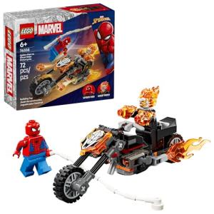 LEGO Marvel Spider-Man vs. Ghost Rider Motorcycle Building Toy for Boys & Girls, Ages 6+ - Super Hero & Villain Playset W/2 Marvel Minifigures - Gift Idea for Kids & Fans - 76335
