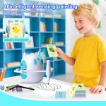 Drawing Robot for Kids 150 Educational Cards Smart Drawing Robot Voice Interactive Partner Montessori Painting Toy for Boys & Girls Ages 3-8 Perfect for Birthdays Christmas and Learning Fun