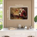 Christmas Jesus Nativity Puzzles for Adults 1000 Pieces, Religious Holiday Santa Claus Jigsaw Puzzles, Art Christian Xmas Puzzles