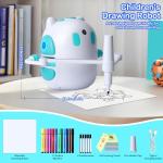 Drawing Robot for Kids 150 Educational Cards Smart Drawing Robot Voice Interactive Partner Montessori Painting Toy for Boys & Girls Ages 3-8 Perfect for Birthdays Christmas and Learning Fun