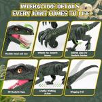 Rcfunkid Dinosaur Toys for Kids, 2.4GHz Remote Control Dinosaur with Walking, Realistic Sounds, Demo Mode, Rechargeable Jurassic Toys for 3-5, 5-7, 8-12, Birthdays, Parties, Christmas, Children’s Day