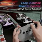 2-in-1 Flying Car & Stunt Drone - Mini Indoor Drone, 2 in 1 RC Quadcopter & Flying Car Toys, 2.4Ghz Remote Control 4WD Stunt Car 3 Speeds Adjustable, Birthday Xmas Gifts for Kids 8-12 (White)