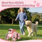 HuiJuKeJi Smart Interactive Robot Dog Toy - Easy Programmable Remote Control Robotic Pet with Gesture Sensing 8WD 360° Stunts, LED Eyes Dancing & Music RC Cars, Birthday Gift for Kids Ages 3-8