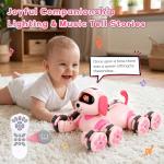 HuiJuKeJi Smart Interactive Robot Dog Toy - Easy Programmable Remote Control Robotic Pet with Gesture Sensing 8WD 360° Stunts, LED Eyes Dancing & Music RC Cars, Birthday Gift for Kids Ages 3-8