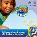 LEGO Sonic The Hedgehog Sonic: Speedster Lightning Race Car Toy for Boys & Girls - Toy Building Set W/Minifigure for Kids & Gamers, Ages 7+ - Gift Idea for Birthdays - 77117