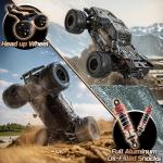 DEERC 9309E All Terrain Fast RC Cars for Adults 40KPH,4WD Electric Off-Road Remote Control Monster Truck,2.4Ghz High Speed Car,Waterproof Monster Truck with 2 Batteries for Boys & Kids