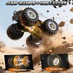 Amilacily Remote Control Car, All Terrain Remote Control Truck, RC Cars with 360 Degree Spins, Pickup-Style Toy Car with Light, Rechargeable RC Truck for Boys Girl Kids 4-7 8-12 6-8