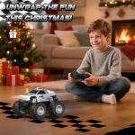 Amilacily Remote Control Car, All Terrain Remote Control Truck, RC Cars with 360 Degree Spins, Pickup-Style Toy Car with Light, Rechargeable RC Truck for Boys Girl Kids 4-7 8-12 6-8