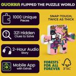 QUOKKA 1000 Piece Puzzle for Adults and Teens – Desert Whirl Adult Jigsaw Puzzles with Hidden Secrets & Audio Story – Detailed Visual Puzzle Game for Focus & Relaxation with Twist – FSC Certified Gift