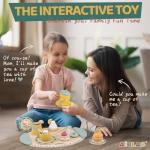 Tea Sets for Toddlers 3-5 Girl Birthday Gift 3 Year Old Princess Party Wooden Play Food Toy Sets for Kids Kitchen Accessories Age 3 4 5 6 Wood Educational Toys