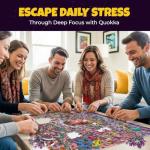 QUOKKA 1000 Piece Puzzle for Adults and Teens – Desert Whirl Adult Jigsaw Puzzles with Hidden Secrets & Audio Story – Detailed Visual Puzzle Game for Focus & Relaxation with Twist – FSC Certified Gift