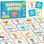 CVC Word Games Kindergarten, Memory Games for Kids Ages 4-8 & Matching Games for Toddlers 3-5, 60 PCS Phonics Games Flash Cards, Educational Toys Homeschool Supplies for Boys and Girls