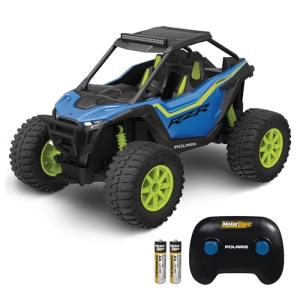 Motor Dayz Polaris RZR Remote Control UTV – 1:14 Scale 2WD RC Car, Officially Licensed Polaris RZR, Full-Function 2.4GHz Radio Control, USB Rechargeable, Ready to Run, Blue