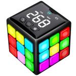 Xinbeiya Rechargeable Game Handheld Cube - 15 Fun Brain & Memory Game with Score Screen - Christmas Easter Birthday Gifts for Boys Girls Ages 6-12+ Years Old - Toy Gift Idea for Kids Teens (Black)