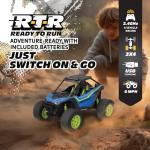 Motor Dayz Polaris RZR Remote Control UTV – 1:14 Scale 2WD RC Car, Officially Licensed Polaris RZR, Full-Function 2.4GHz Radio Control, USB Rechargeable, Ready to Run, Blue