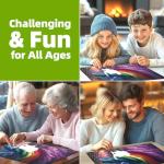 Blueforest 1000 Piece Puzzles for Adults, Rainchbow Tornado Jigsaw Puzzles for Adults, Hard Challenge Art Jigsaw Puzzle, for Gifts Birthday Party Games Family, 27.5 * 19.7 inch Dust Free Puzzle