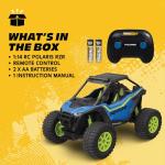 Motor Dayz Polaris RZR Remote Control UTV – 1:14 Scale 2WD RC Car, Officially Licensed Polaris RZR, Full-Function 2.4GHz Radio Control, USB Rechargeable, Ready to Run, Blue