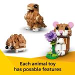 LEGO Creator 3 in 1 Cute Hamster with a Flower Building Toy for Girls & Boys, Ages 7+ - Kids Build a Hamster, Hedgehog or Eagle Animal Figure - Gift Idea for Birthdays - 31376