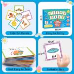 CVC Word Games Kindergarten, Memory Games for Kids Ages 4-8 & Matching Games for Toddlers 3-5, 60 PCS Phonics Games Flash Cards, Educational Toys Homeschool Supplies for Boys and Girls