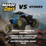 Motor Dayz Polaris RZR Remote Control UTV – 1:14 Scale 2WD RC Car, Officially Licensed Polaris RZR, Full-Function 2.4GHz Radio Control, USB Rechargeable, Ready to Run, Blue
