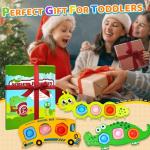 Valentine Day Gift 3PC Fidget Popper Sensory Toys for Toddlers Girls, Boys Gifts Goodie Bags Airplane Travel Activities Pop it Fidget Toys Easter Basket Stuffer for 12+ Month Babies 1 2 3 Year Old