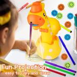 KETIEE Drawing Projector for Kids, Tracing and Drawing Projector Toy with Light, Children Smart Projector Sketcher, Kids Art Projector with 72 Stencils for Boy Girl 3-8 Years Old (Yellow)