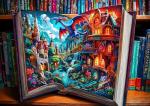 Magical Storybook Jigsaw Puzzles 1000 Pieces Fantasy World Landscape Puzzles for Adults 1000 Pieces with Letters on Back Hard Colorful Impossible Difficult Challenging Family Puzzle (27.5"X19.6")