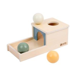 Adena Montessori Wooden Toy for 6-12 Month Baby 3 Balls, Object Permanence Box with Tray Colorful Learning Education Toy for Toddler Kid 1-2 Year Old, Preschool Developmental Girl and Boy Gift