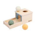 Adena Montessori Wooden Toy for 6-12 Month Baby 3 Balls, Object Permanence Box with Tray Colorful Learning Education Toy for Toddler Kid 1-2 Year Old, Preschool Developmental Girl and Boy Gift