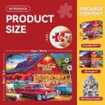 300 Piece Jigsaw Puzzle for Adults – Night Car Life - Challenging Puzzle Game, Unique Artwork, Gift for Birthday, Home Decor, Fun for Family Entertainment(20.5" x 15")