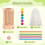 Montessori Game Wooden Board Game, 36 Colorful Wooden Sticks Dice Game, Math Educational Toy for 3 4 5 6 Year Olds, Fine Motor Skills Toy Classic Tower Game for Family Night Gift for Boys Girls