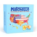 Matchello Memory Matching Game - Learn Geography for Kids – 50 States Matching Game – Educational and Fun State Cards for Kids and Grownups – Colorful Cards – Ages 7 and Up