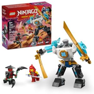 LEGO NINJAGO Zane's Battle Suit Mech Ninja Toy - Building Toy for Pretend Play for Kids, Boys and Girls, Ages 6+ - with 3 Minifigures - Gift Idea for Birthdays - 71827