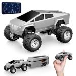 OSIMILY MINI RC Car,APP Controlled 1:64 Scale Alloy Off Road MINI RC Truck | Remote Control Car Speed/Steering Adjustable | 2.4Ghz Monster Truck Toys | Birthdays Gift for Boys Girls & Adults