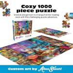 Buffalo Games - Aimee Stewart's Northern Lights Cats Winter Scene 1000 Piece Jigsaw Puzzle for Adults Made in USA