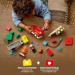 LEGO DUPLO Town Fire Truck with Hose and Firefighter Building Toy for Toddlers - Learning Play Set for Boys & Girls, Ages 2+ - Building Blocks for Motor Skills Practice - Gift for Birthdays - 10473