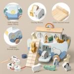 Joyreal Wooden Noah's Ark Toy for 1 Year Old Baby Boy and Girl Baptism Gift - Neutral Color Montessori Educational Toy with Animal Shape Sorter - Christian Toys for Toddler 1-3 Christmas Birthday Gift