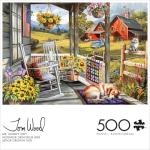 Buffalo Games - Tom Wood - Mr. Grumpy Grey - 500 Piece Jigsaw Puzzle for Adults - Challenging Puzzle Perfect for Game Nights - Finished Size is 21.25 x 15.00