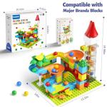 Marble Run Toy Motorized Elevator Marble Maze Kit with Perpetual Motion Machine, Building Block Educational Construction Game Playset STEM Learning Hand Eye Coordination Training Unlimited DIY