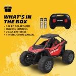 Motor Dayz Polaris RZR Remote Control UTV – 1:14 Scale 2WD RC Car, Officially Licensed Polaris RZR, Full-Function 2.4GHz Radio Control, USB Rechargeable, Ready to Run, Red