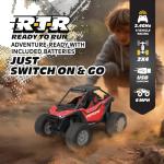 Motor Dayz Polaris RZR Remote Control UTV – 1:14 Scale 2WD RC Car, Officially Licensed Polaris RZR, Full-Function 2.4GHz Radio Control, USB Rechargeable, Ready to Run, Red