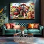 MINIWAN 1000 Piece Farm Animals Jigsaw Puzzle - Challenging Adult Puzzle Featuring Classic Barnyard Scene - 27.5x19.7 Inch - Ideal for Family Game Nights & Relaxation