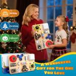 Umnodobn Montessori Busy Board for Toddlers, 11-in-1 Sensory Learning Travel-Friendly Activity Board, Fine Motor Skills Toy, Screen, Birthday Holiday Presents for Boys Girls 3+ Years Old