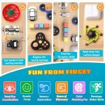 Umnodobn Montessori Busy Board for Toddlers, 11-in-1 Sensory Learning Travel-Friendly Activity Board, Fine Motor Skills Toy, Screen, Birthday Holiday Presents for Boys Girls 3+ Years Old