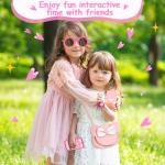 Oisacirg Play Purse for Little Girls, 23PCS Toddler Purse with Pretend Makeup for Kids, Princess Toys Includes Crossbody Bag, Phone, Wallet, Keys, Kids Toy Purse Birthday Gift Toys for Girls 3 4 5 6+