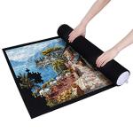 Becko US Puzzle Mat Roll Up with Drawstring Storage Bag, Felt Rollup Mat for Easy Transport & Storage, Portable Puzzle Board Puzzles Saver Keeper for Jigsaw Puzzles Up to 1500 Pieces