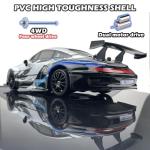 HTURCCOP RC Drift Car 2.4GHz 1:24 Scale 4WD High Speed Remote Control Cars Vehicle with LED Lights Two Batteries and Drifting Tires Racing Sport Toy Cars for Adults Boys Girls Kids