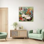 Saralluna Puzzle for Adults 1024 Pieces, Flowers Embroidered Floral Garden Cat Jigsaw Puzzle, Challening Impossible Difficult Hard Fun 1024 Pieces Jigsaw Puzzles for Adults